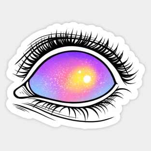 Psychedelic Eye. Raibow color Sticker